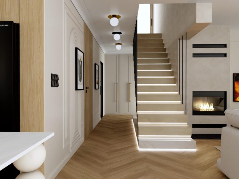 szafy i zabudowy w korytarzy