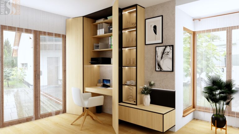 Funkcjonalna szafa w salonie